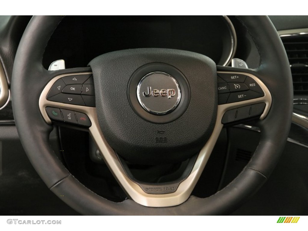 2014 Jeep Grand Cherokee Limited 4x4 Morocco Black Steering Wheel Photo #90130444