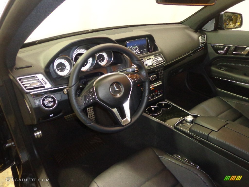 Black Interior 2014 Mercedes-Benz E 350 4Matic Coupe Photo #90130519
