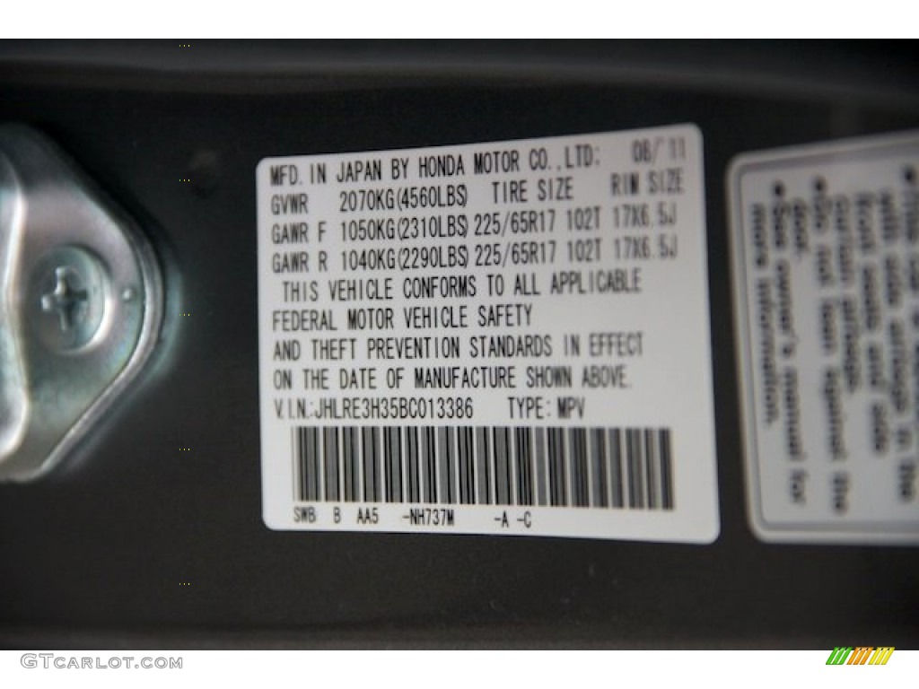 2011 Honda CR-V LX Color Code Photos