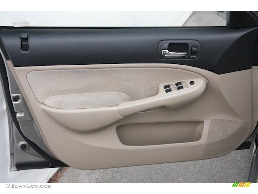 2004 Honda Civic Hybrid Sedan Ivory Beige Door Panel Photo #90133465