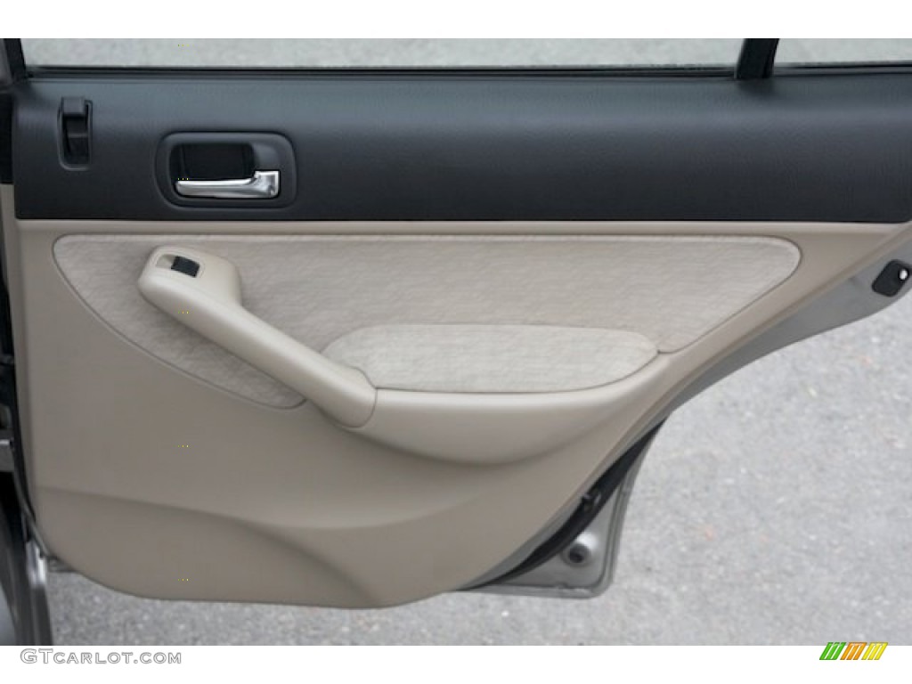 2004 Honda Civic Hybrid Sedan Ivory Beige Door Panel Photo #90133511