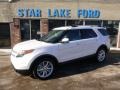 2014 White Platinum Ford Explorer Limited 4WD  photo #1