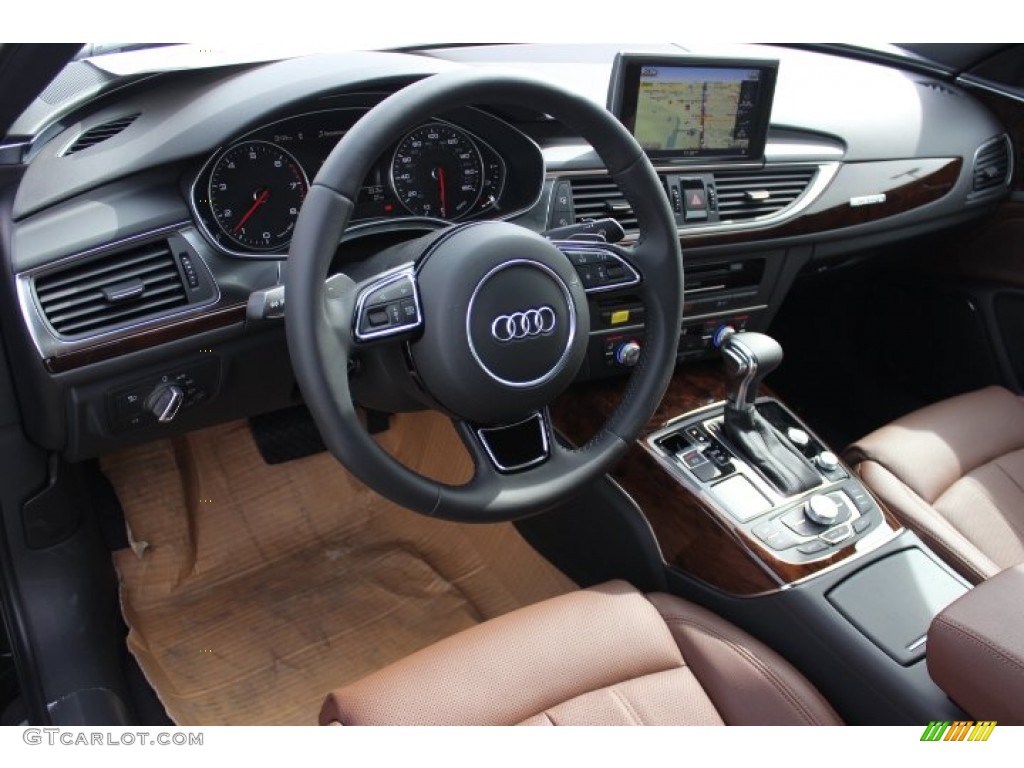Nougat Brown Interior 2014 Audi A6 3.0T quattro Sedan Photo #90134215