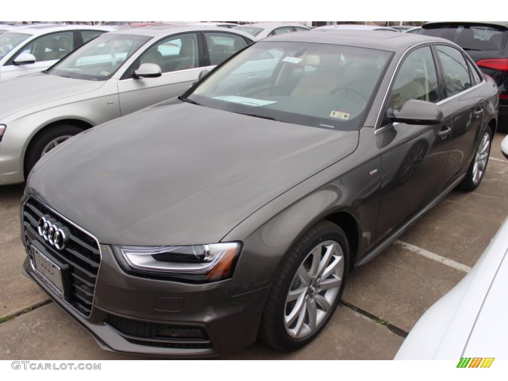 2014 A4 2.0T quattro Sedan - Dakota Grey Metallic / Velvet Beige/Black photo #3