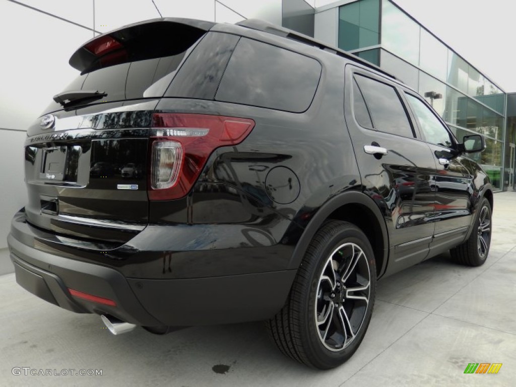 2014 Explorer Sport 4WD - Tuxedo Black / Sport Charcoal Black photo #2