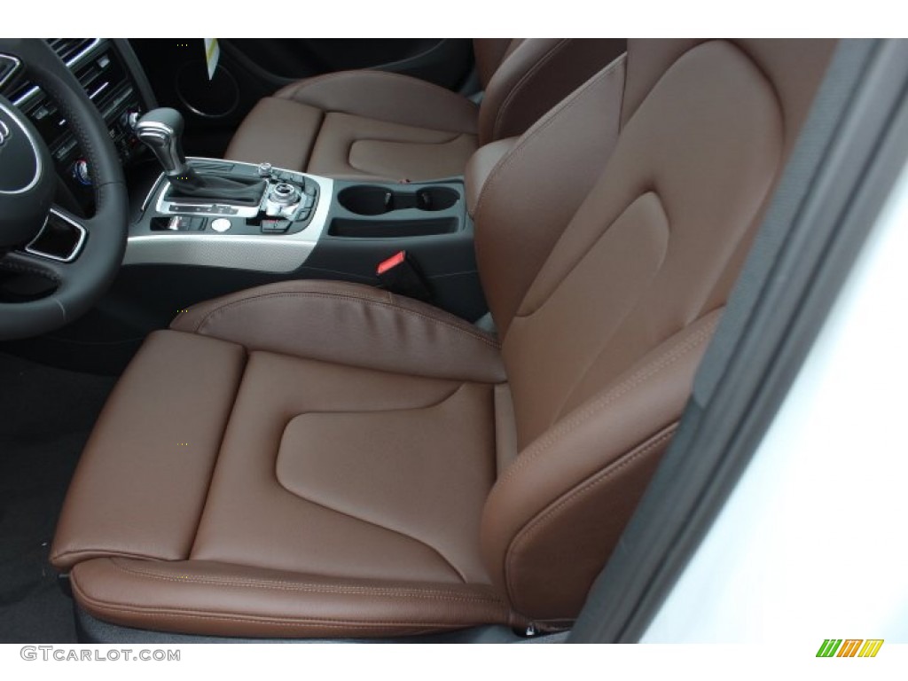 2014 A4 2.0T quattro Sedan - Ibis White / Chestnut Brown/Black photo #9