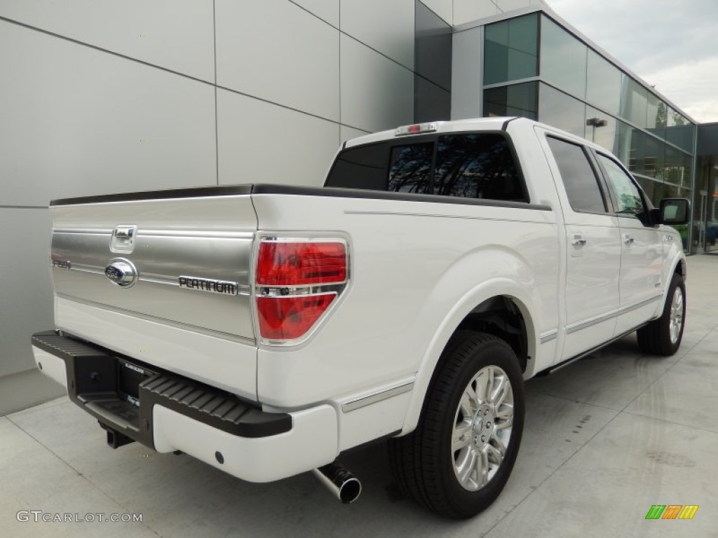 White Platinum Metallic Tri-Coat 2013 Ford F150 Platinum SuperCrew Exterior Photo #90136456