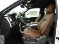2013 Ford F150 Platinum Unique Pecan Leather Interior Front Seat Photo