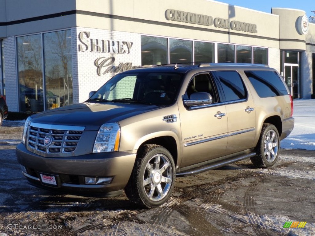 2011 Escalade ESV Luxury AWD - Mocha Steel Metallic / Ebony/Ebony photo #1
