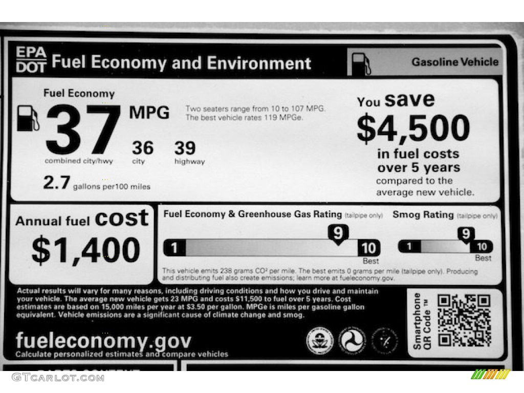 2014 Honda CR-Z EX Hybrid Window Sticker Photo #90137008