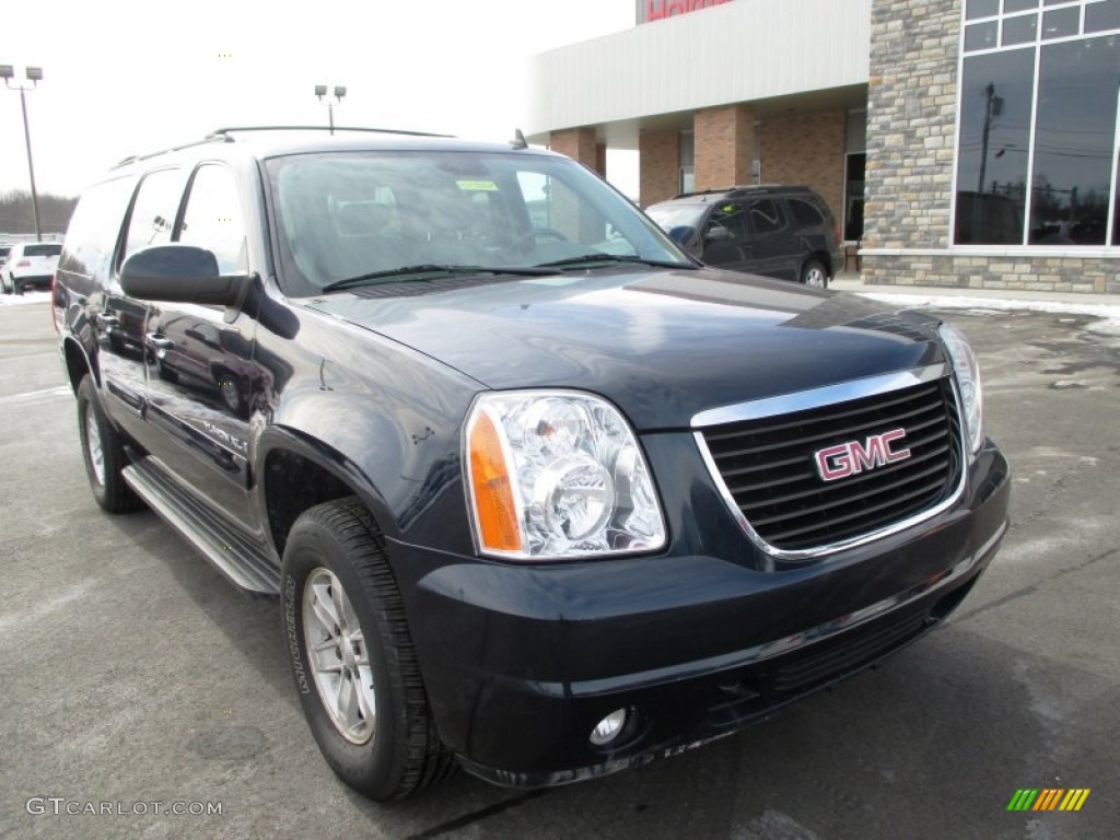 2009 Yukon XL SLT 4x4 - Deep Blue Metallic / Light Titanium photo #2