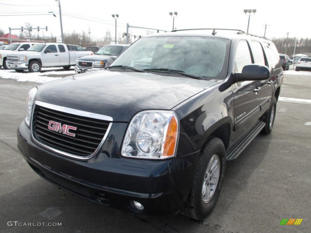 2009 Yukon XL SLT 4x4 - Deep Blue Metallic / Light Titanium photo #3