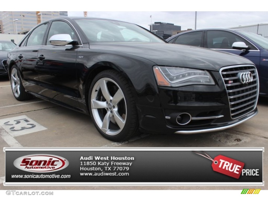 2014 S8 quattro S - Phantom Black Pearl / Black photo #1
