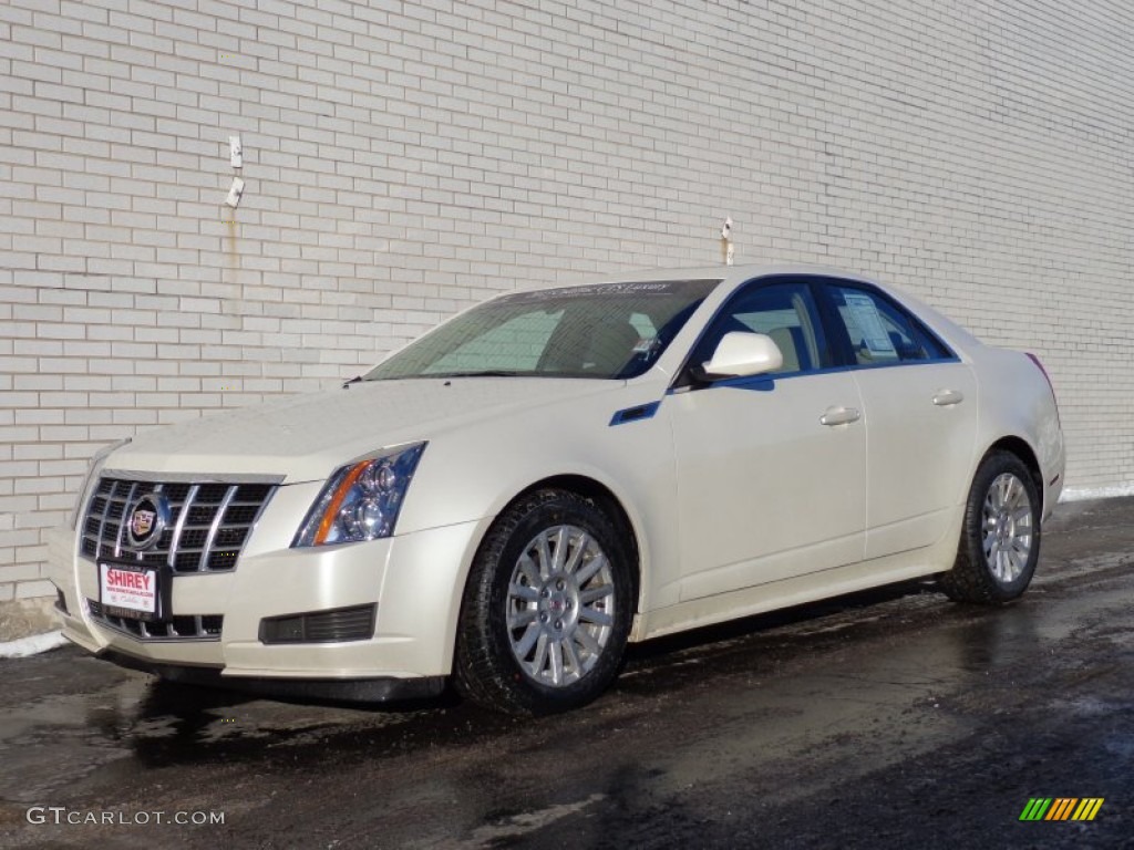 2013 CTS 4 3.0 AWD Sedan - White Diamond Tricoat / Cashmere/Cocoa photo #1