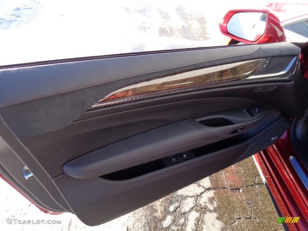 2014 Cadillac ELR Coupe Kona Brown/Jet Black Door Panel Photo #90139183