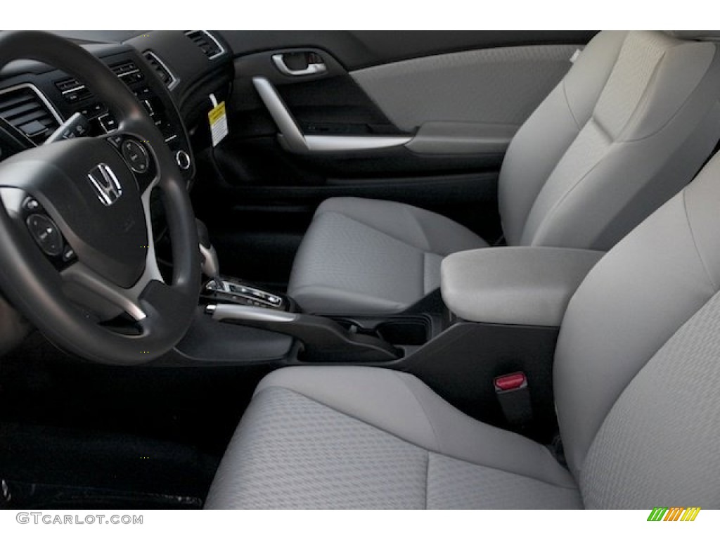 Gray Interior 2014 Honda Civic LX Coupe Photo #90140959