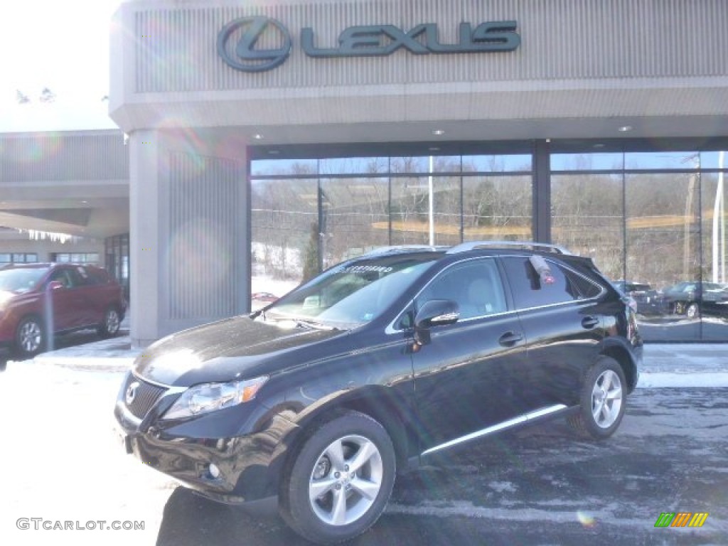 2010 RX 350 AWD - Obsidian Black / Light Gray/Espresso Birds-Eye Maple photo #1