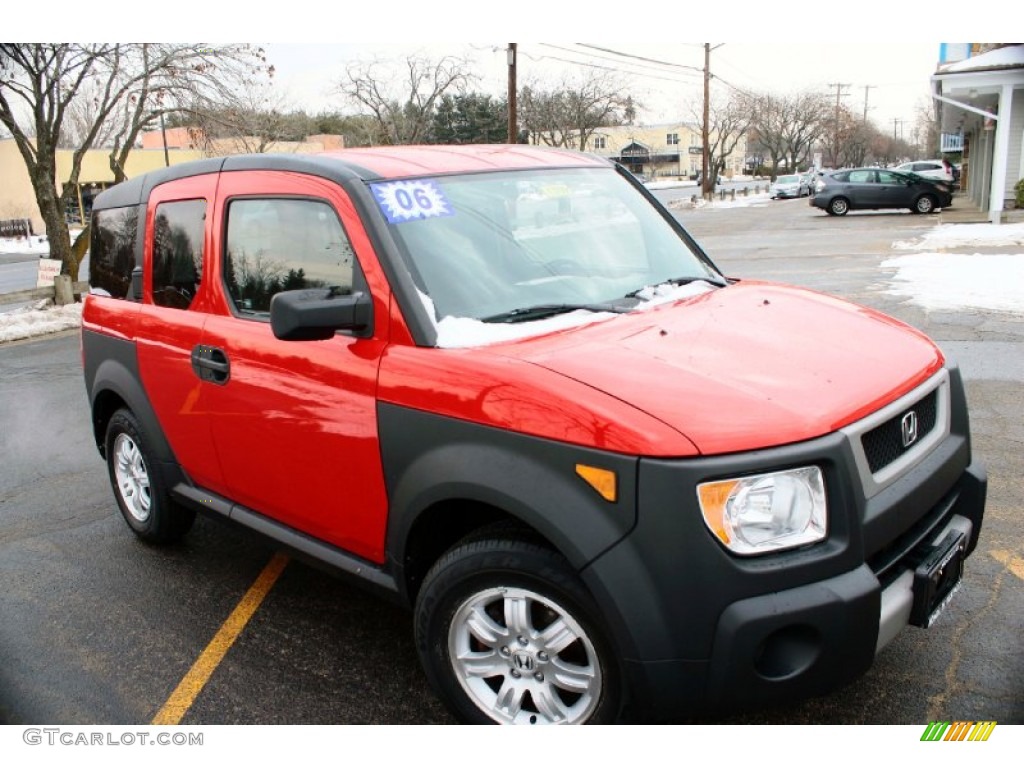 2006 Element EX AWD - Rallye Red / Black/Gray photo #3