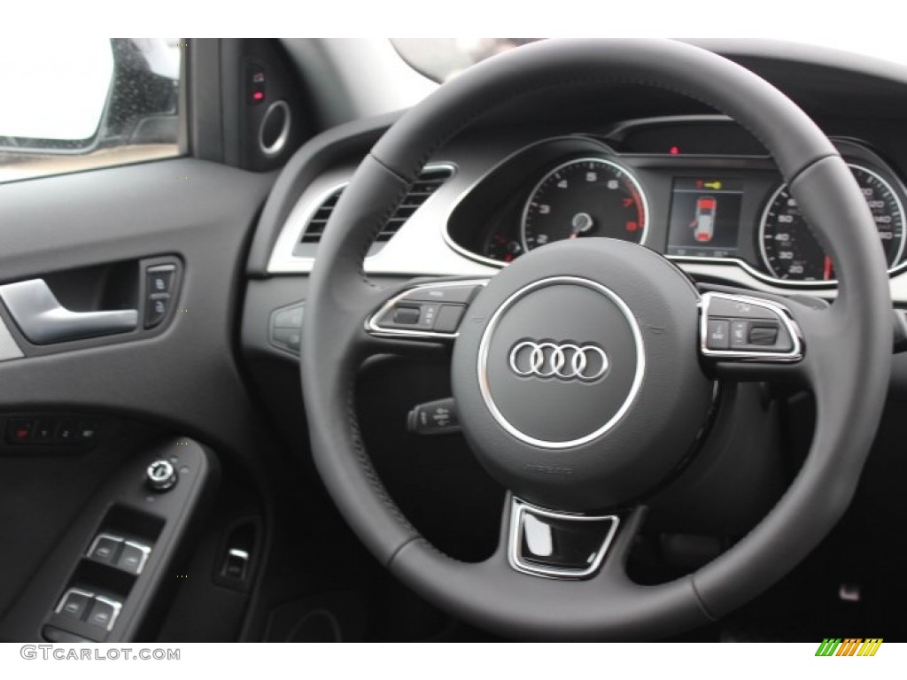 2014 Audi allroad Premium plus quattro Black Steering Wheel Photo #90143266