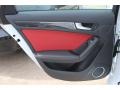 Black/Magma Red Door Panel Photo for 2014 Audi S4 #90143920