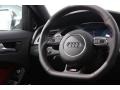 2014 Audi S4 Black/Magma Red Interior Steering Wheel Photo