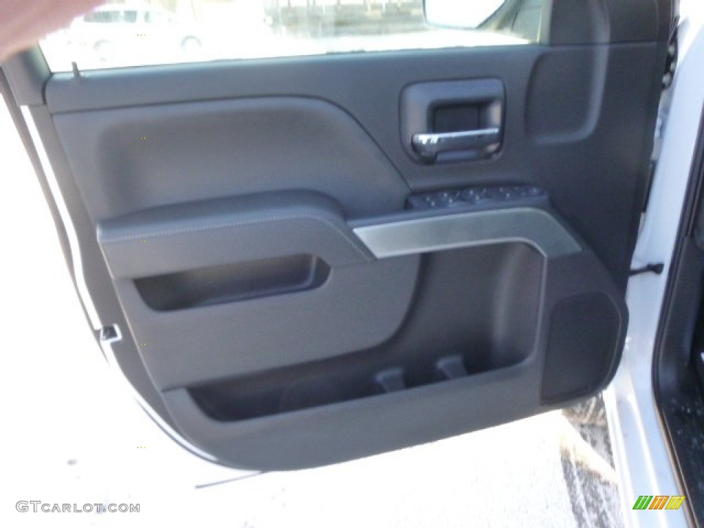 2015 Chevrolet Silverado 2500HD LT Double Cab 4x4 Jet Black Door Panel Photo #90147077