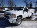 2014 Summit White Chevrolet Silverado 3500HD WT Regular Cab Dual Rear Wheel 4x4 Utility  photo #2