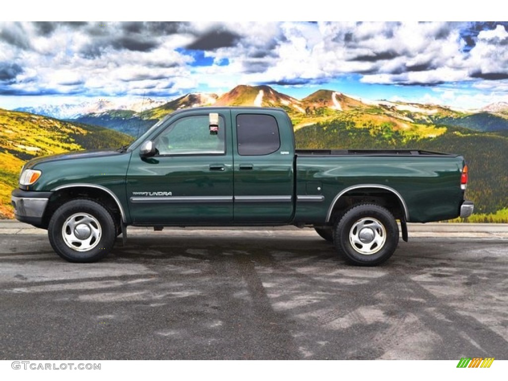 2000 Tundra SR5 Extended Cab 4x4 - Imperial Jade Mica / Oak photo #6