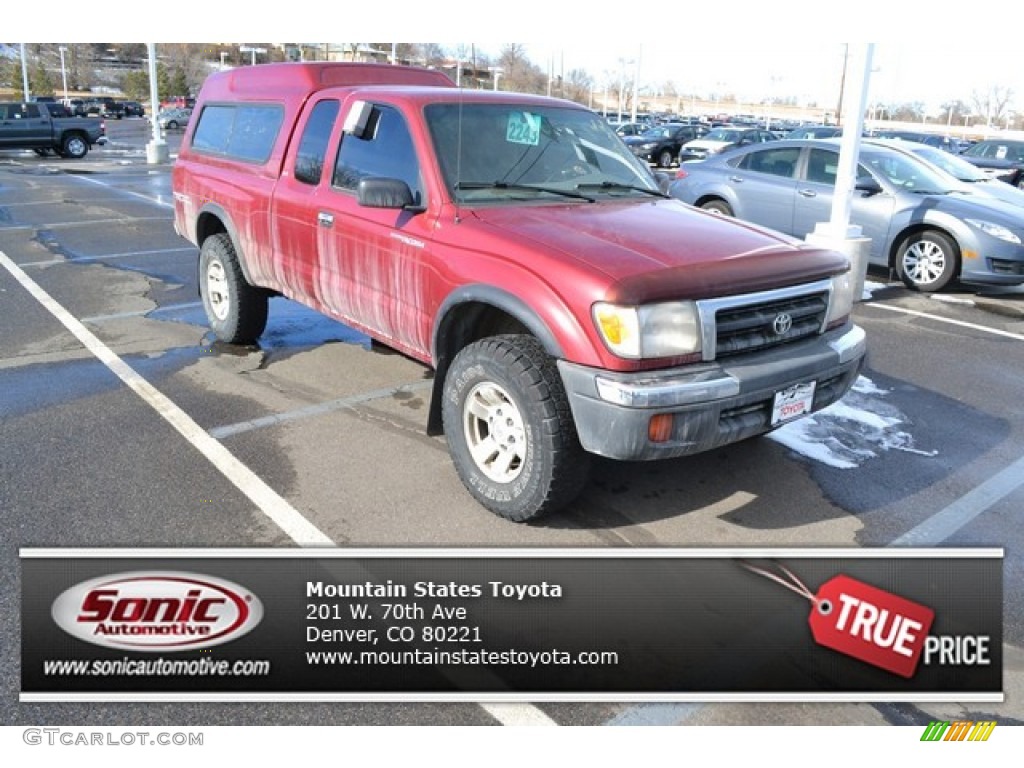 1999 Tacoma TRD Extended Cab 4x4 - Sunfire Red Pearl / Oak photo #1