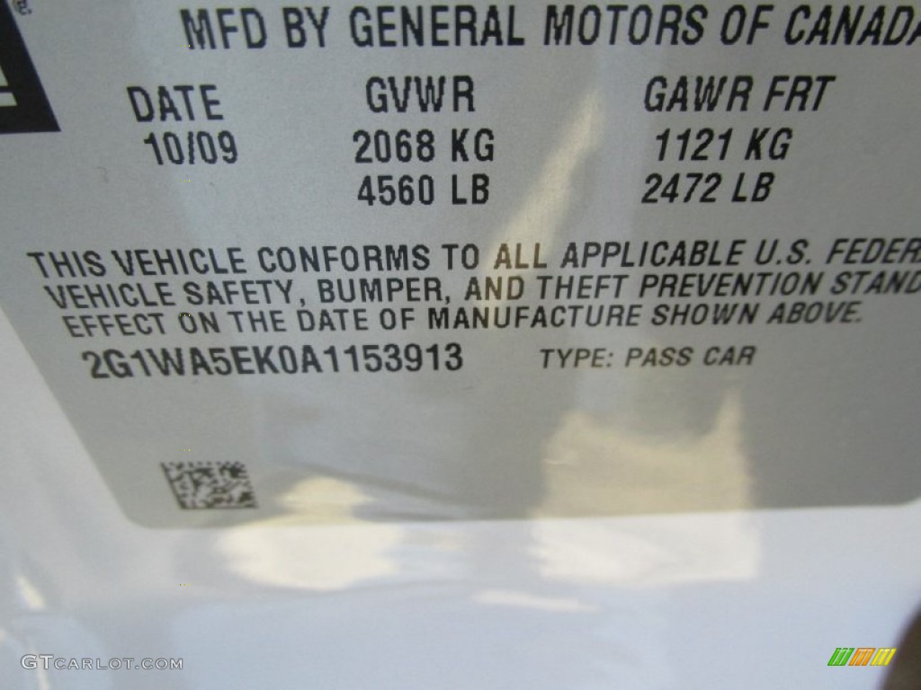 2010 Impala LS - Summit White / Gray photo #19