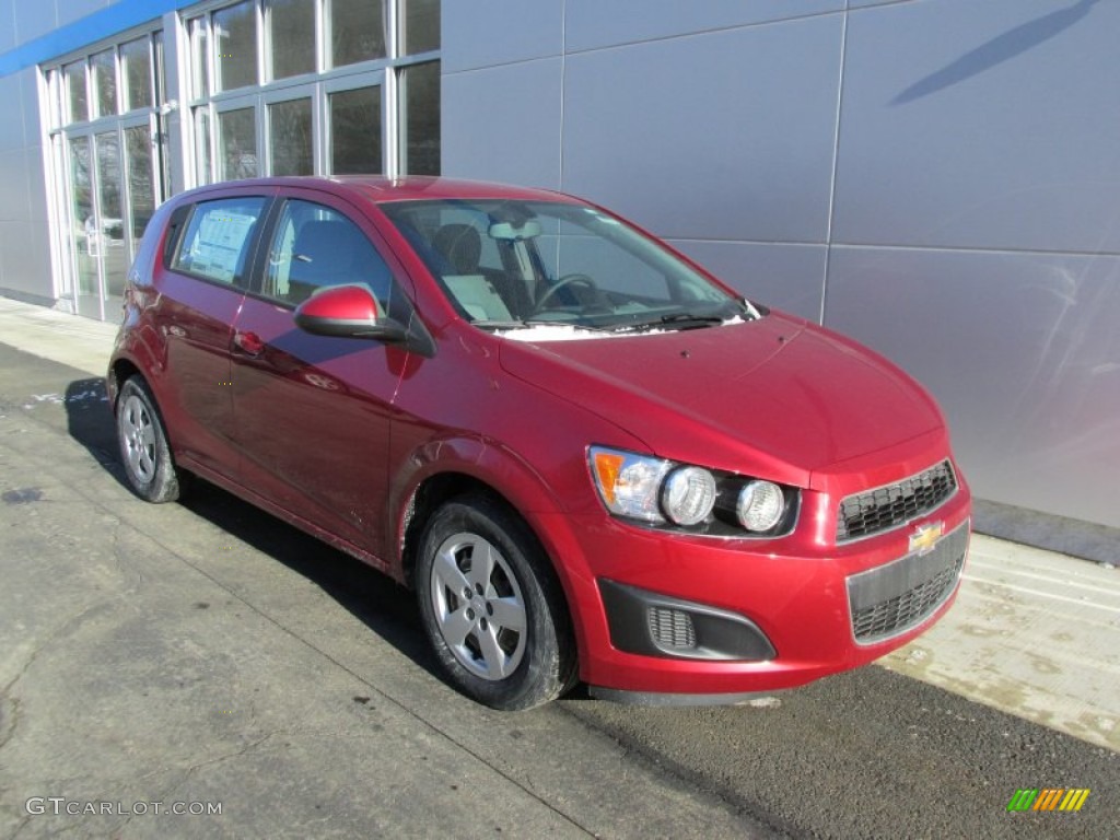 Crystal Red Tintcoat 2014 Chevrolet Sonic LS Hatchback Exterior Photo #90152566