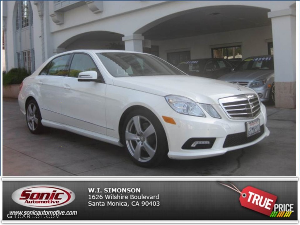 2011 E 350 Sedan - Diamond White Metallic / Almond/Black photo #1