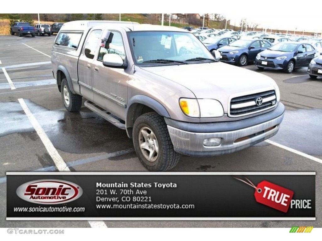 2002 Tundra SR5 Access Cab 4x4 - Desert Sand / Gray photo #1