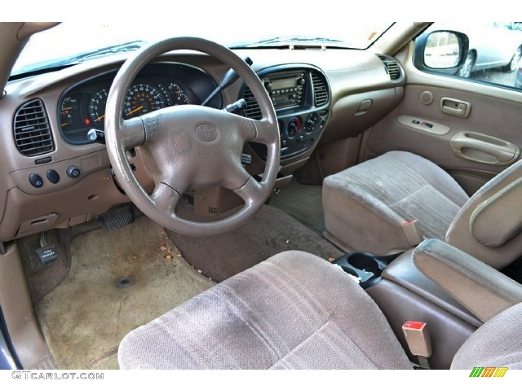 2002 Tundra SR5 Access Cab 4x4 - Desert Sand / Gray photo #5
