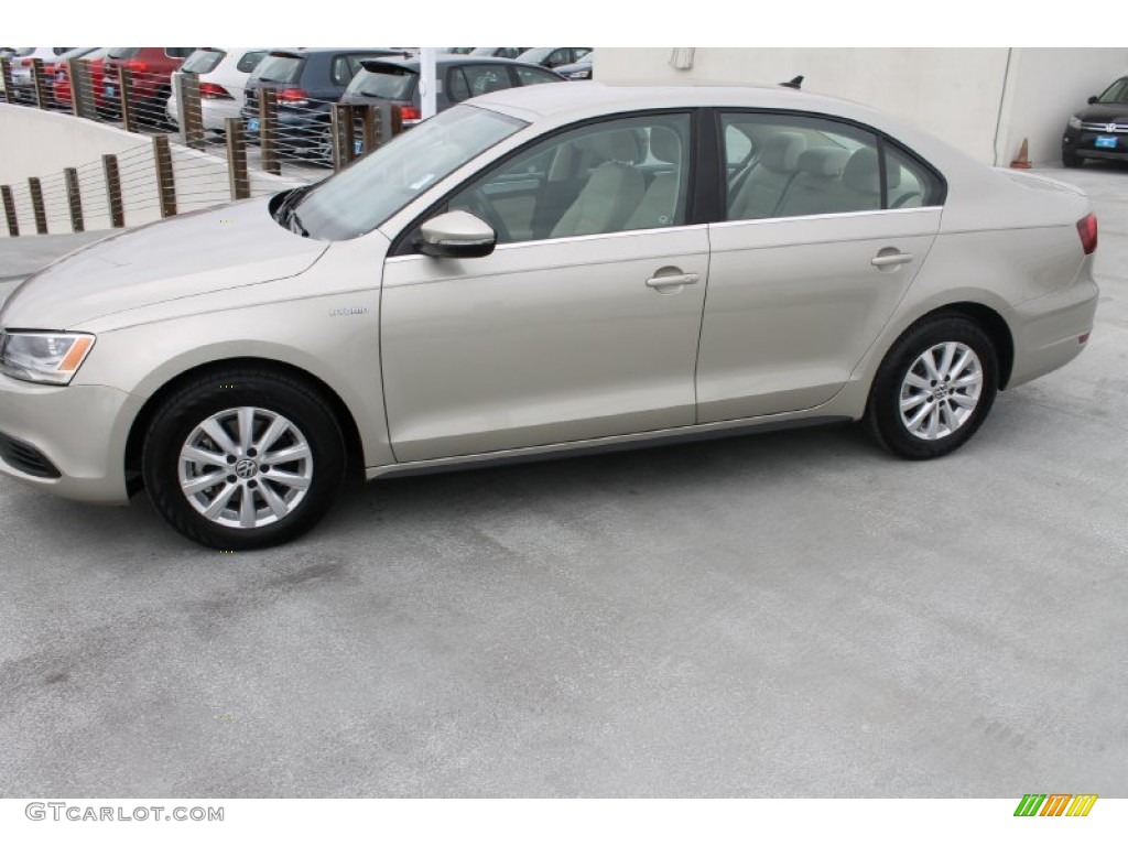 2013 Jetta Hybrid SE - Moonrock Silver Metallic / Cornsilk Beige photo #5