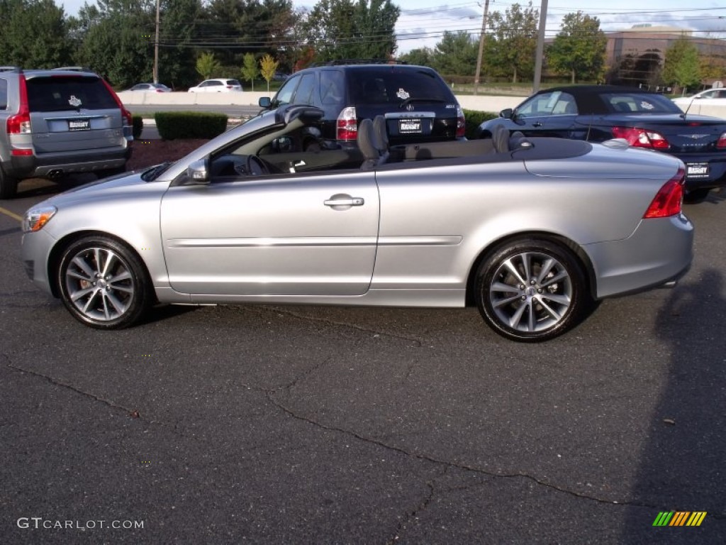 2011 C70 T5 - Electric Silver Metallic / Soverign Hide Off Black Leather/Off Black photo #6