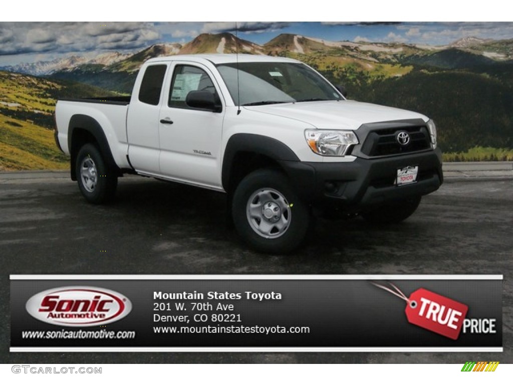 2014 Tacoma Access Cab 4x4 - Super White / Graphite photo #1