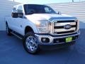 2013 Oxford White Ford F250 Super Duty Lariat Crew Cab 4x4  photo #1