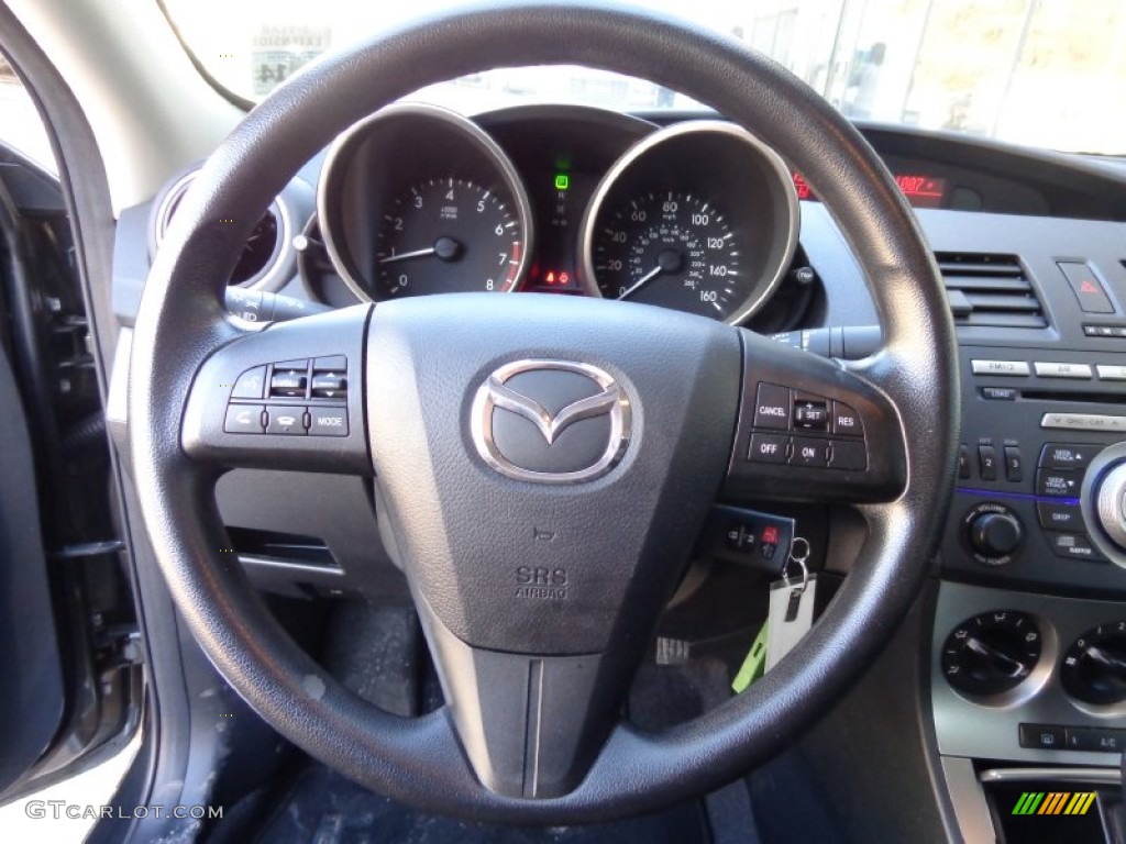 2012 Mazda CX-9 Sport AWD Black Steering Wheel Photo #90161506