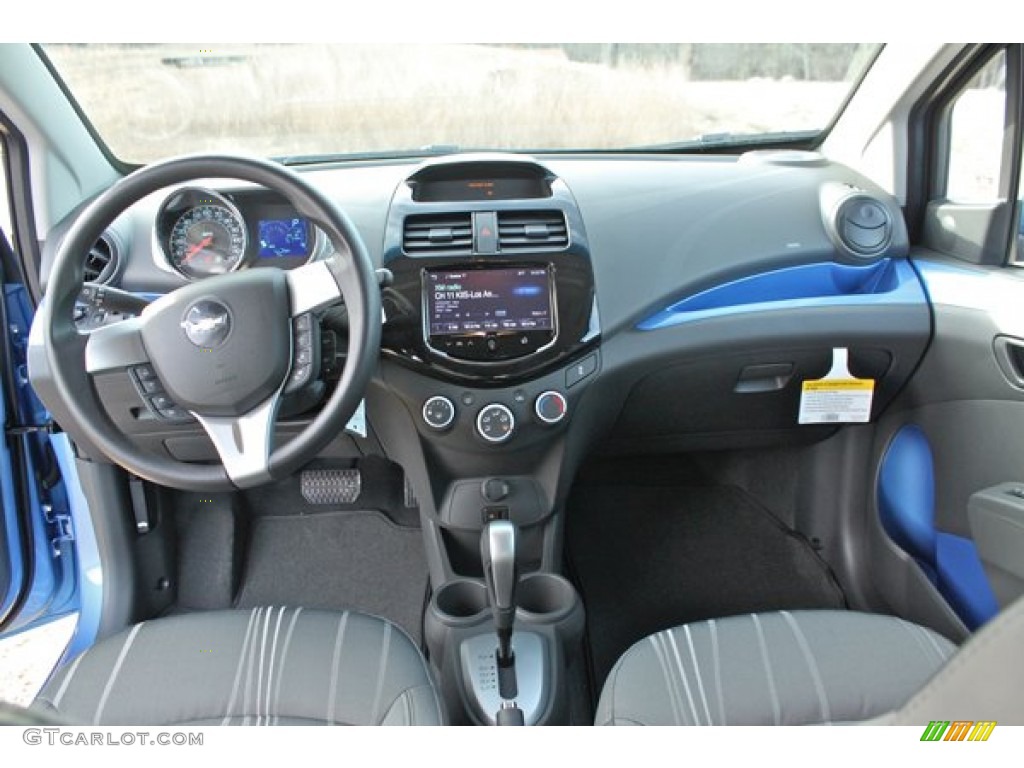 2014 Chevrolet Spark LS Silver/Blue Dashboard Photo #90163300