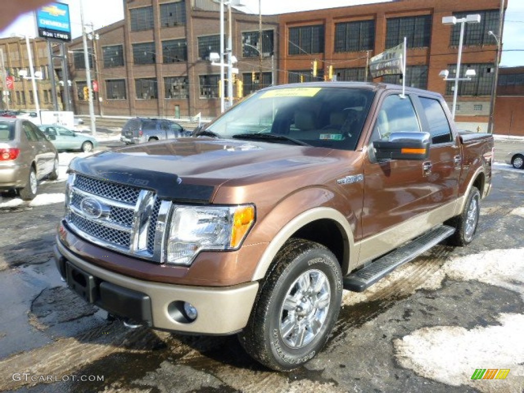 2011 F150 Lariat SuperCrew 4x4 - Golden Bronze Metallic / Pale Adobe photo #4