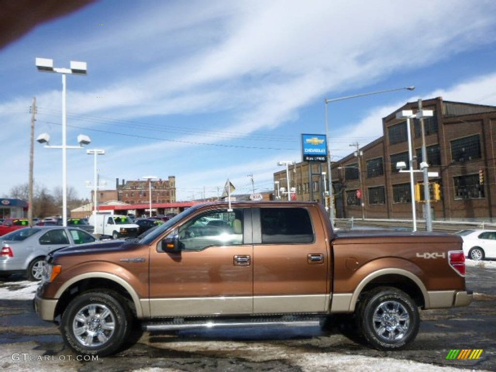 2011 F150 Lariat SuperCrew 4x4 - Golden Bronze Metallic / Pale Adobe photo #5