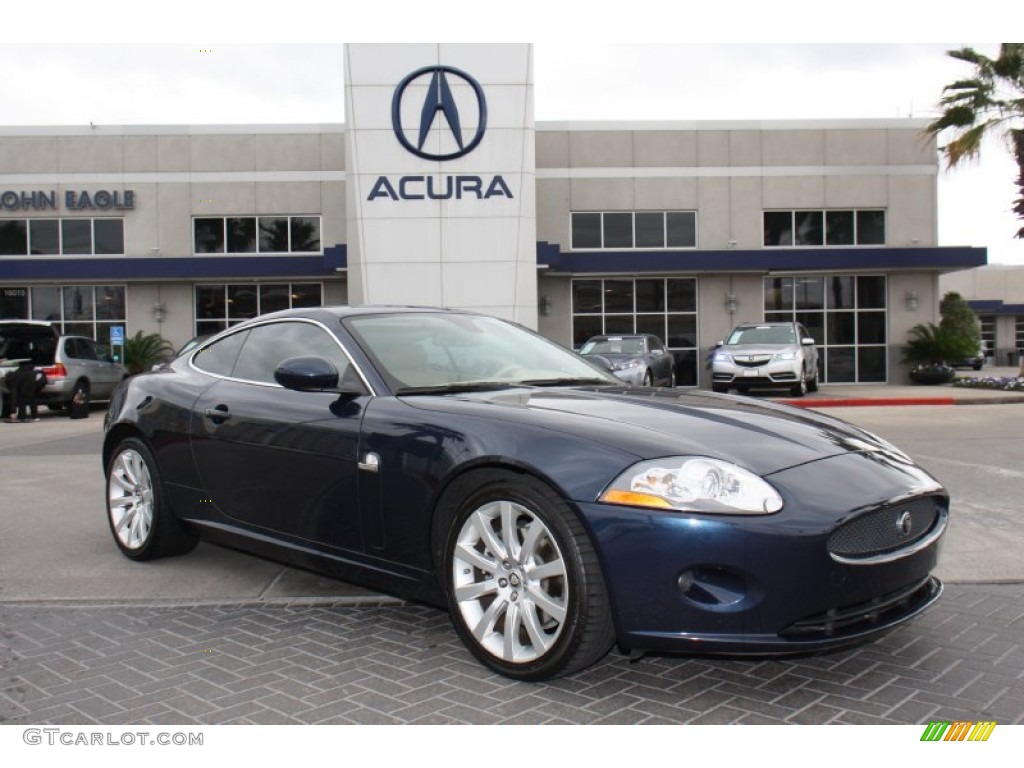 2008 XK XK8 Coupe - Indigo Metallic / Caramel photo #1