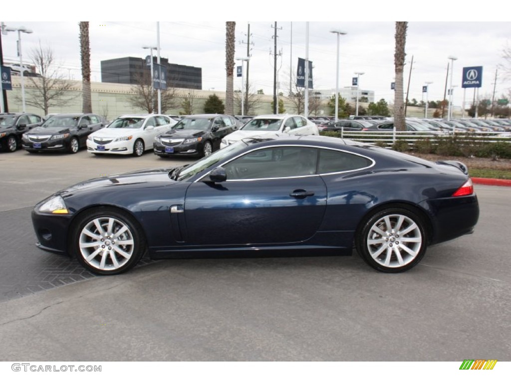 2008 XK XK8 Coupe - Indigo Metallic / Caramel photo #5