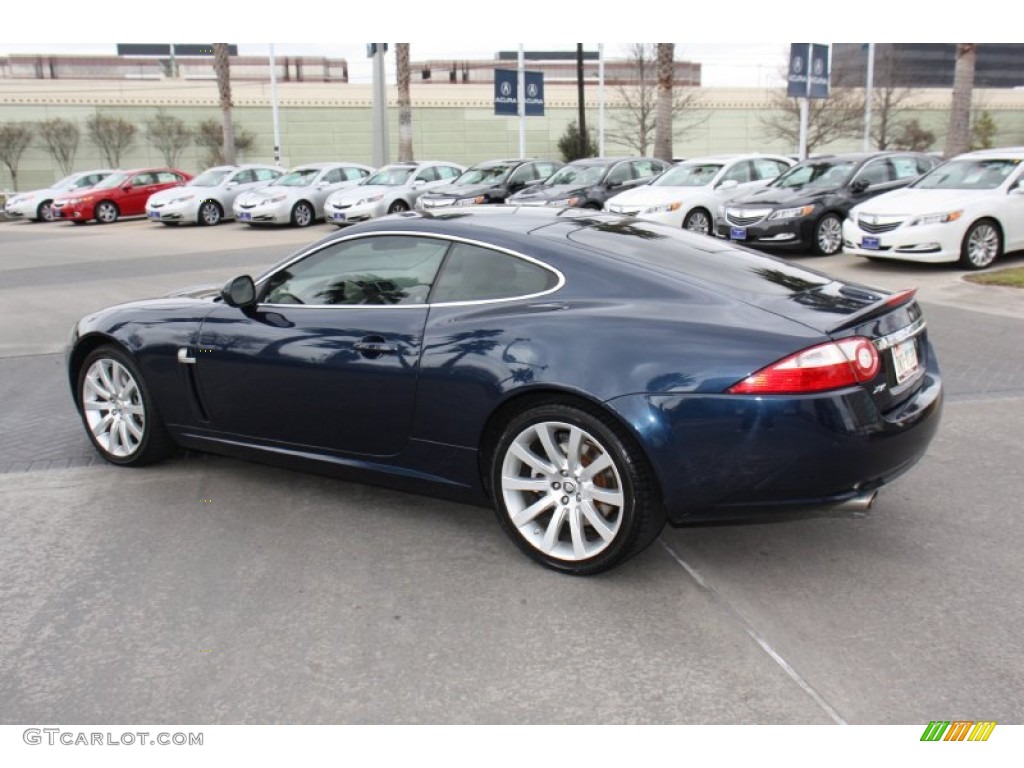 2008 XK XK8 Coupe - Indigo Metallic / Caramel photo #7