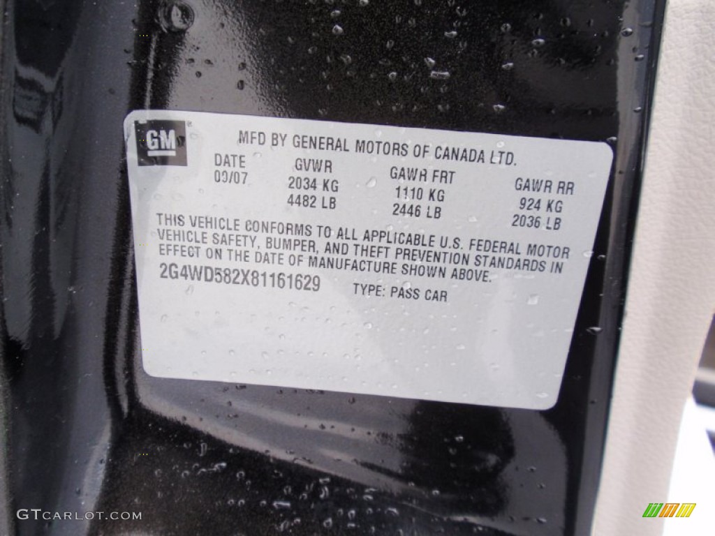 2008 Buick LaCrosse CXL Info Tag Photo #90166597