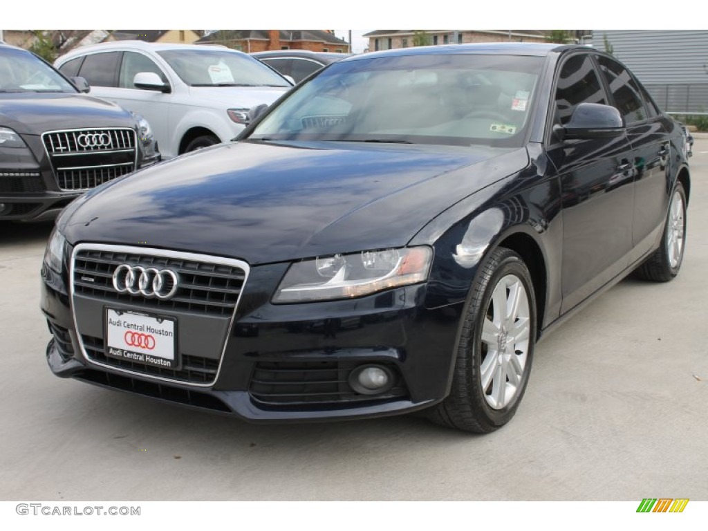 2009 A4 2.0T Premium quattro Sedan - Aruba Blue Pearl Effect / Light Grey photo #3