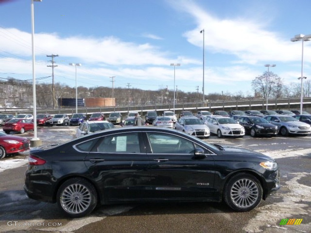 2014 Fusion Hybrid Titanium - Dark Side / Charcoal Black photo #1