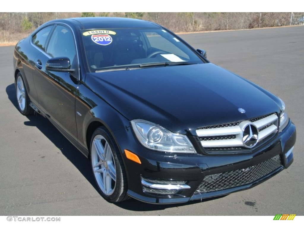 2012 C 350 Coupe - Black / Black photo #1