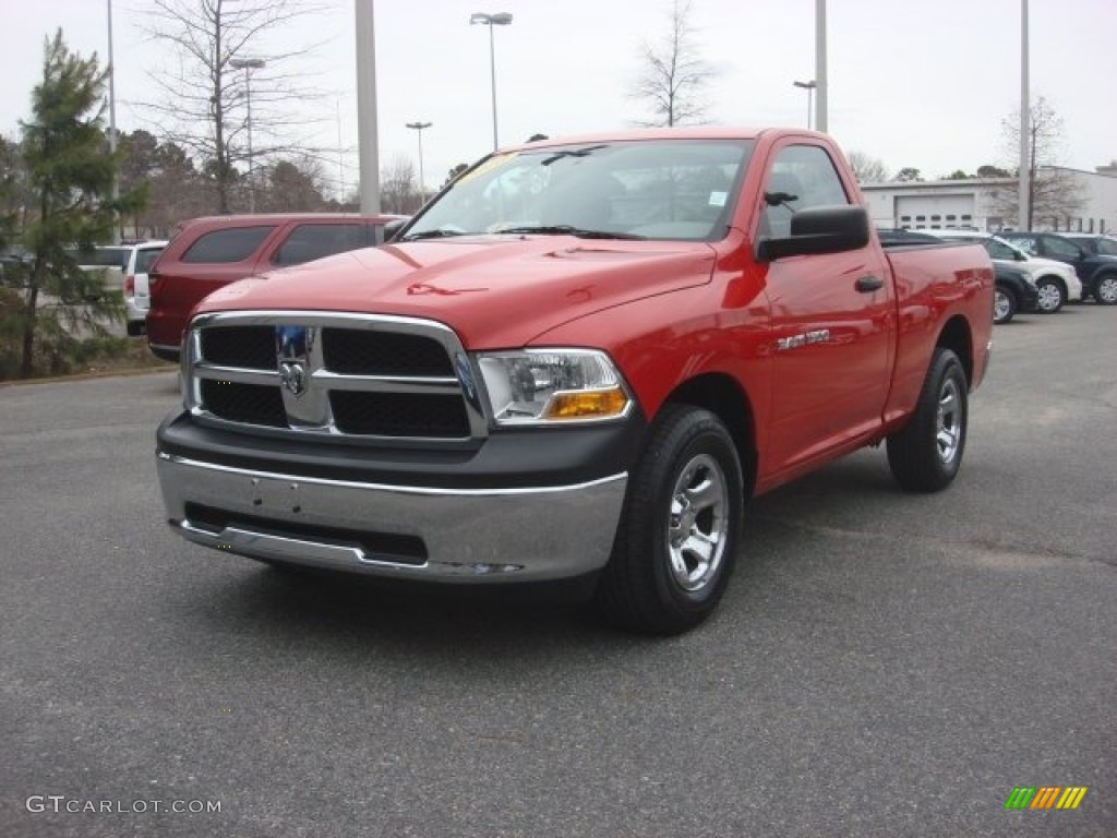 2012 Ram 1500 ST Regular Cab - Flame Red / Dark Slate Gray/Medium Graystone photo #1